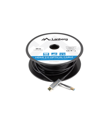 LANBERG HDMI CABLE M/M V2.0 10M OPTICAL AOC BLACK CA-HDMI-20FB-0100-BK
