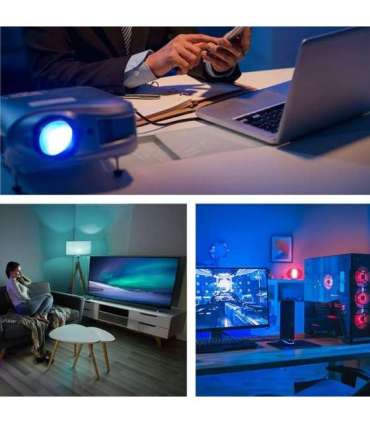 Qoltec 50356 HDMI v2.1 Cable Ultra high speed 8K 60Hz 28AWG GOLD 3m