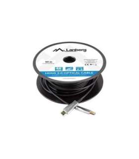 Lanberg CA-HDMI-20FB-0500-BK optical cable HDMI M/M 50m v2.0 4K AOC