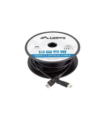 LANBERG HDMI CABLE LANBERG HDMI CABLE M/M V2.1 10M OPTICAL AOC BLACK