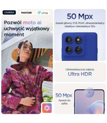 Motorola edge 60 pro 16.9 cm (6.67") Dual SIM Android 15 5G USB Type-C 12 GB 512 GB 6000 mAh Blue