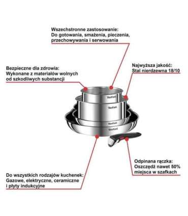 Zestaw garnków TEFAL Ingenio Emotion L897S574 5 ele