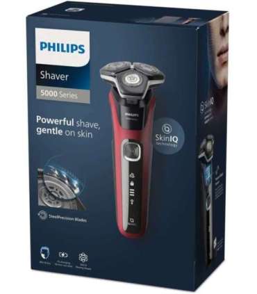 Philips SHAVER Series 5000 S5883/10 men's shaver Rotation shaver Trimmer Black, Red