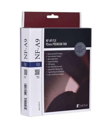 Noctua NF-A9 FLX computer cooling system Computer case Fan 9.2 cm Beige, Brown