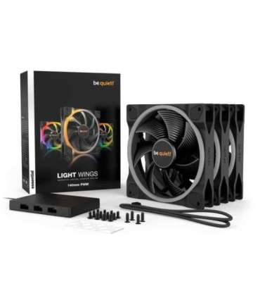 be quiet! Light Wings 140mm ARGB PWM Fan Black 3 Pack