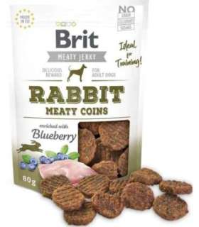 Brit Jerky Rabbit Meaty Coins - Rabbit - dog snack - 80 g