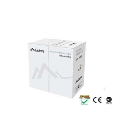 LANBERG CABLE UTP CAT.5E 305M WIRE CU BLACK FLUKE