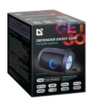 BLUETOOTH SPEAKER DEFENDER S200 5W BLACK