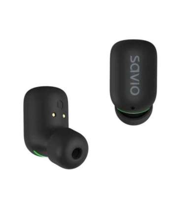 Savio TWS-09 IPX5 headphones/headset Wireless In-ear Music Bluetooth Black