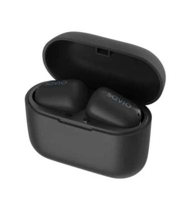 Savio TWS-09 IPX5 headphones/headset Wireless In-ear Music Bluetooth Black