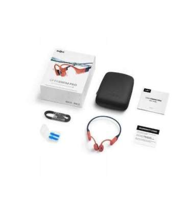 Shokz OpenSwim Pro Red wireless bone conduction headphones