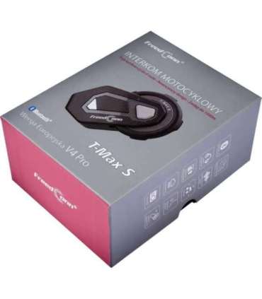 FREEDCONN T-MAX S V4 PRO SINGLE motorcycle intercom Black