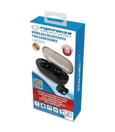 Esperanza TWS CARDERA Headphones Wireless In-ear Calls/Music Bluetooth Black