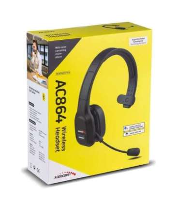 Audiocore 74452 Bluetooth Headset Headphone Noise Reuction Microphone Call CenterGoogle Siri Office Wireless