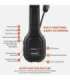 Audiocore 74452 Bluetooth Headset Headphone Noise Reuction Microphone Call CenterGoogle Siri Office Wireless