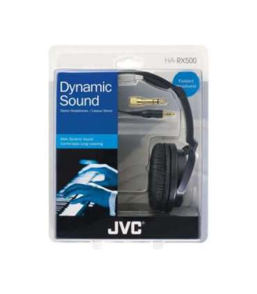 JVC HA-RX500-E Headphones Wired Head-band Music Black, White