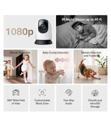 Mercusys MC200 security camera Bulb Indoor 1920 x 1080 pixels Ceiling/Desk