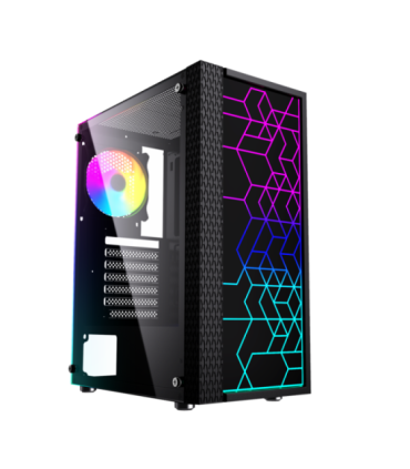 Gembird Fornax 2500 ARGB Gaming ATX computer case, Midi Tower, backlight,  Black