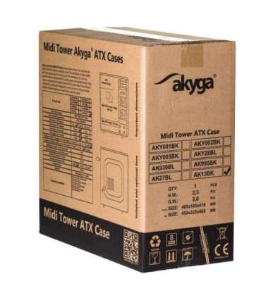 Akyga AK13BK computer case Micro Tower Black