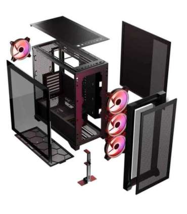 MODECOM Case VOLCANO EXPANSE S APEX ARGB MIDI Black