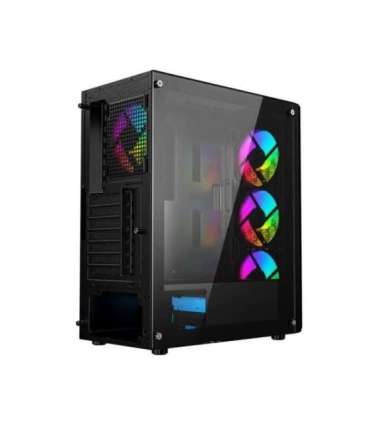 Gembird CCC-FC-400X Gaming ARGB computer case Fornax 400X, black