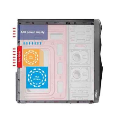 Akyga ' ak995bk PC"ATX Nero Midi Tower Black