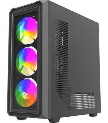 Savio Noctis Glass RGB Cube Black