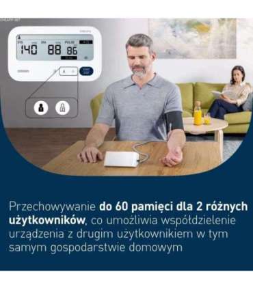 OMRON M3 COMFORT AFIB BLOOD PRESSURE MONITOR + POWER SUPPLY