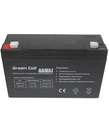 Green Cell AGM Battery 6V 12Ah 12.000 mAh Sealed Lead Acid (VRLA)