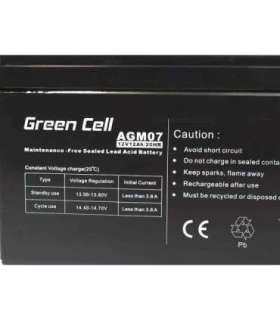 GREEN CELL GEL BATTERY AGM07 12V 12AH