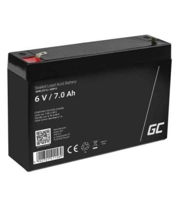 Green Cell AGM12 industrial rechargeable battery Sealed Lead Acid (VRLA) 7000 mAh 6 V