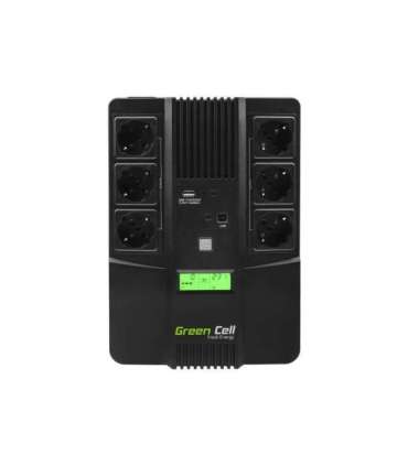 Green Cell AiO 800VA LCD Line-Interactive 0.8 kVA 480 W 6 AC outlet(s)
