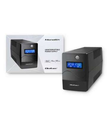 Qoltec Monolith uninterruptible power supply (UPS) Double-conversion (Online) 0.45 kVA 240 W 2 AC outlet(s)