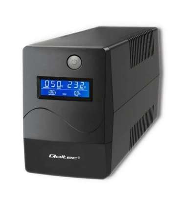 Qoltec Monolith uninterruptible power supply (UPS) Double-conversion (Online) 0.45 kVA 240 W 2 AC outlet(s)
