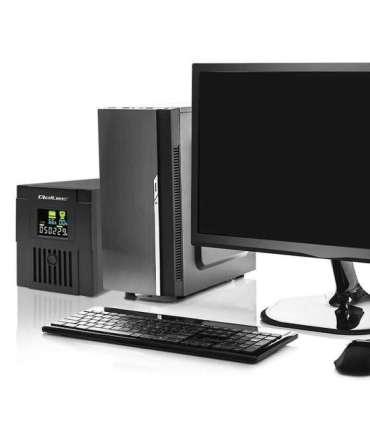 Qoltec 53770 uninterruptible power supply (UPS) Line-Interactive 1.5 kVA 900 W 2 AC outlet(s)