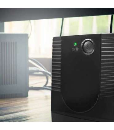 Qoltec 53773 uninterruptible power supply (UPS) Line-Interactive 0.85 kVA 480 W 1 AC outlet(s)