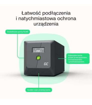 Green Cell uninterruptible power supply (UPS) Line-Interactive 1.5 kVA 900 W 4 AC outlet(s)