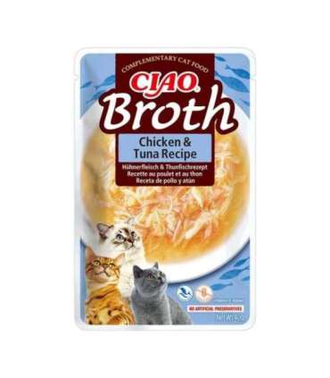 INABA CAT CIAO BROTH CHICKEN,FISH,SCALLOP 10x40g