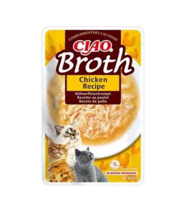 INABA CAT CIAO BROTH CHICKEN,FISH 24x40g