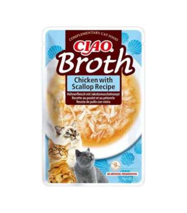 INABA CAT CIAO BROTH CHICKEN,FISHSCA LLOP 24x40g