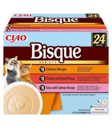 INABA CAT CIAO BISQUE CHICKEN,B EEF,FISH 24x40g