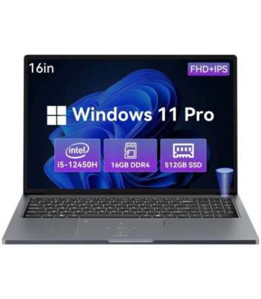 Blackview AceBook 12K1 i5-12450H 16” WUXGA 16GB SSD512 Windows 11 Pro Grey