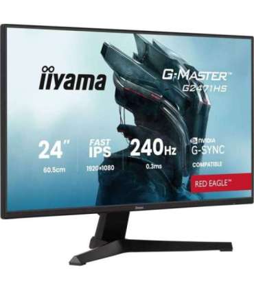 iiyama G-MASTER G2471HS-B1 computer monitor 60.5 cm (23.8") 1920 x 1080 pixels Full HD Black