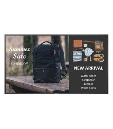 AG Neovo QM-6502 Digital signage flat panel 163.8 cm (64.5") LCD 400 cd/m² 4K Ultra HD Black