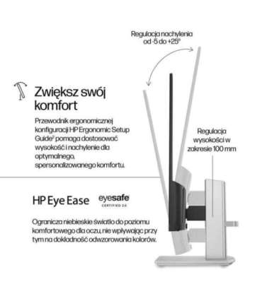 HP 23.8-inch Series 5 FHD monitor with height adjustment - 524sh