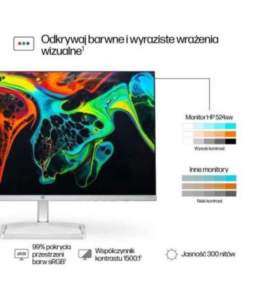 HP 23.8-inch Series 5 FHD monitor in white - 524sw