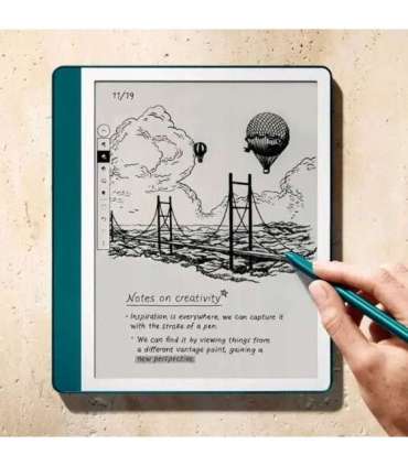 Ebook New Kindle Scribe - 2024 release 10.2" glare-free 64GB Wi-Fi (Without Lockscreen Ads) with Premium Pen Jade