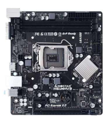 Biostar H61MHV3 motherboard Intel® H61 LGA 1155 (Socket H2) micro ATX