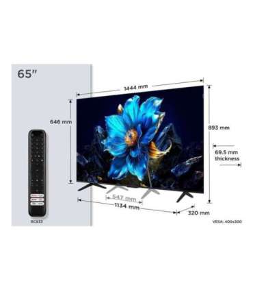 TCL P79K 65P79K TV 165.1 cm (65") 4K Ultra HD Smart TV Wi-Fi Metallic 430 cd/m²