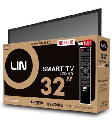 TV 32" LIN 32D1700 SMART HD Ready DVB-T2